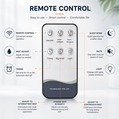 Aroma Diffuser – Large Capacity with Remote Control