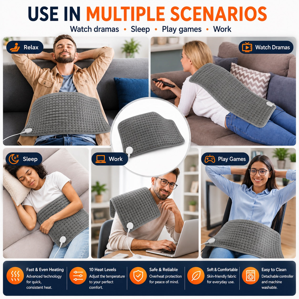Electric Heating Pad – For Home Comfort & Everyday Use