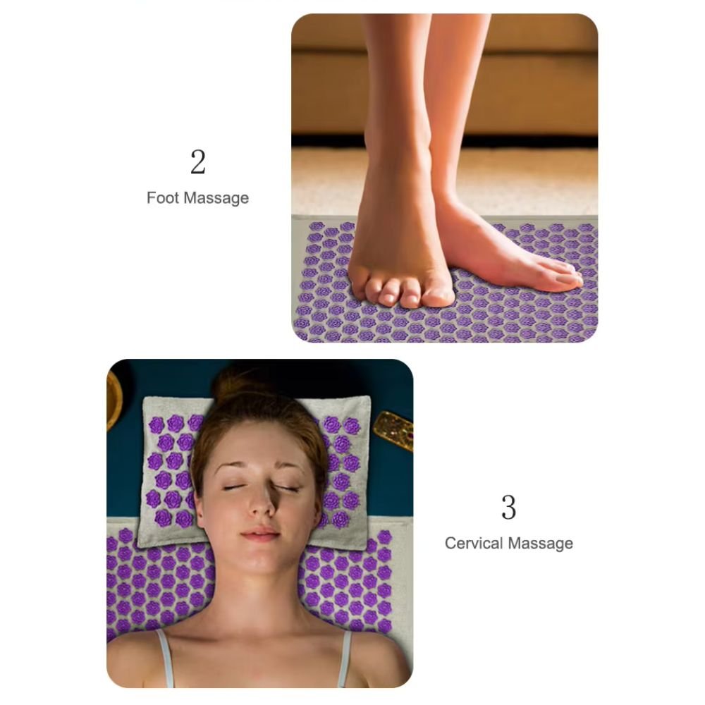 Linen Acupuncture mat and pillow set - The Vital Earth