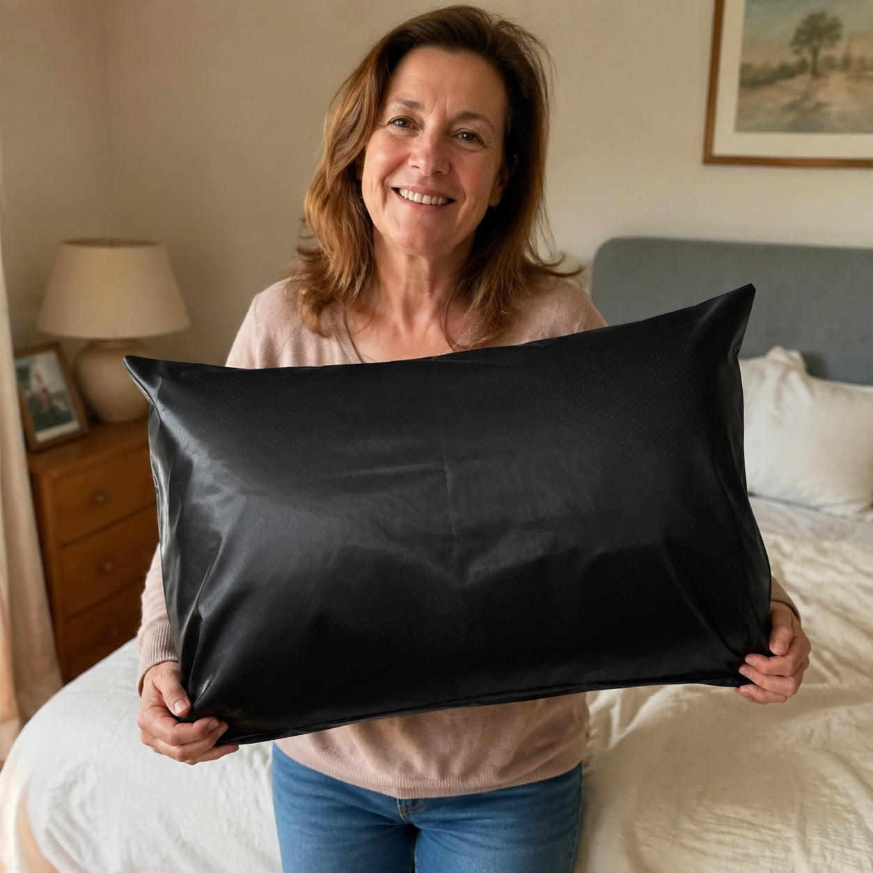 Women_holding_grounding_pillow_case