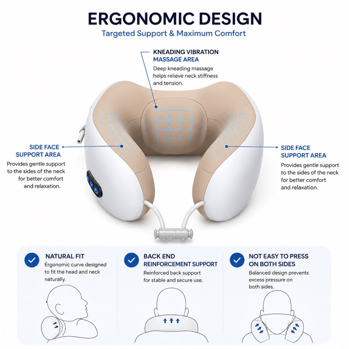 Deep Kneading Neck Massager — With Soothing Heat - The Vital Earth