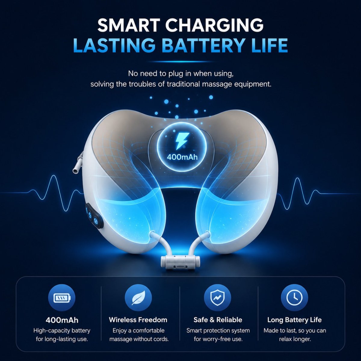Deep Kneading Neck Massager — With Soothing Heat - The Vital Earth