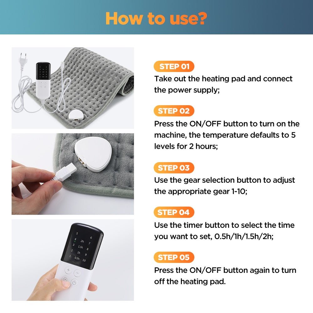 Electric Heating Pad – Fast Relief for Muscles & Joints - TheVitalEarth