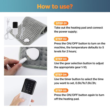 Electric Heating Pad – Fast Relief for Muscles & Joints - TheVitalEarth