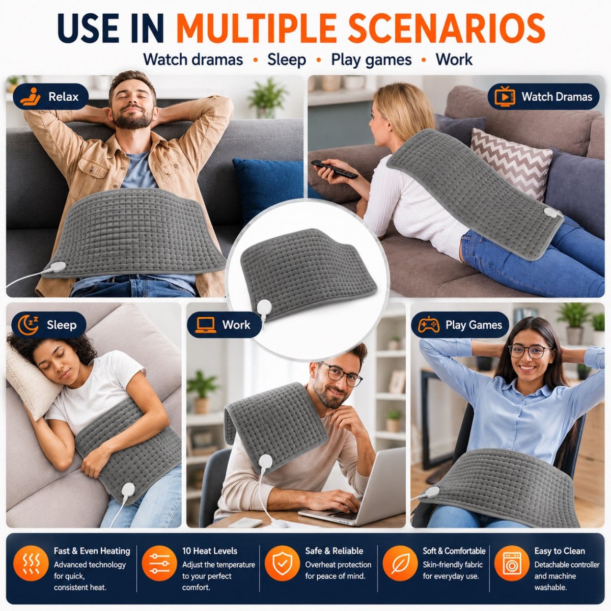Electric Heating Pad – For Home Comfort & Everyday Use