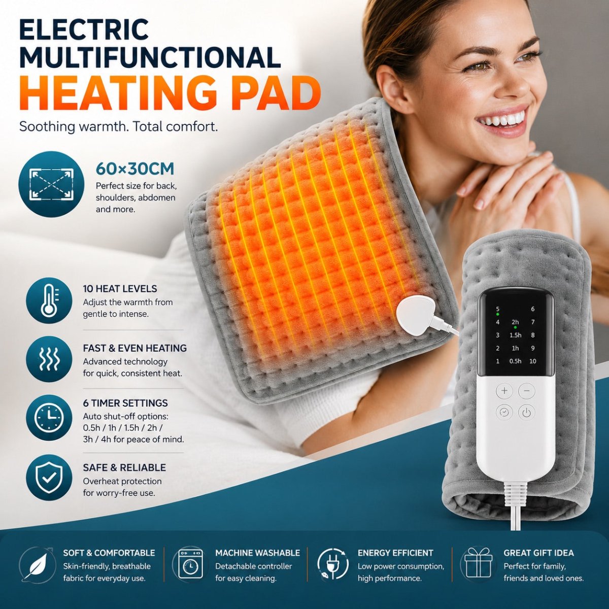 Electric Heating Pad – For Home Comfort & Everyday Use