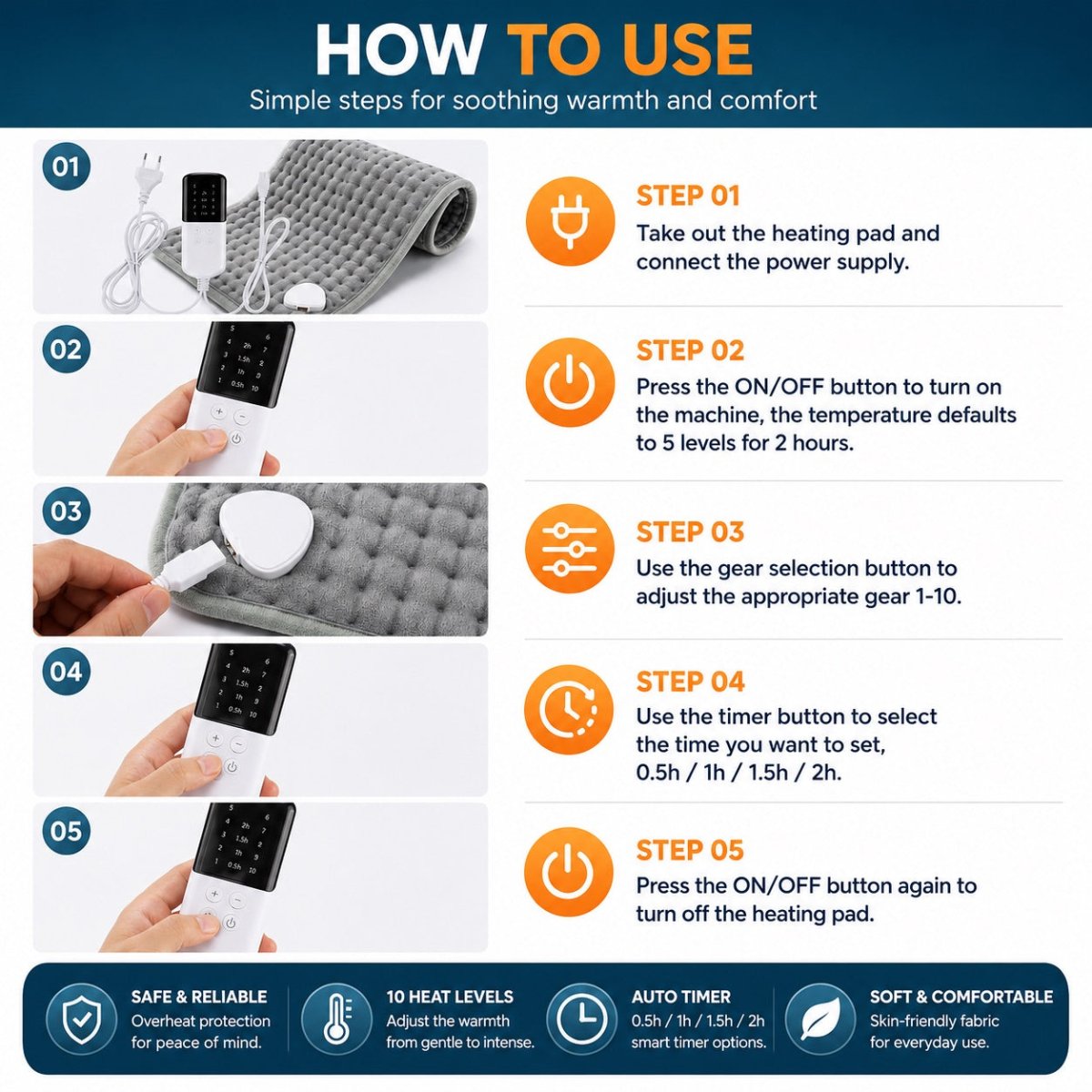 Electric Heating Pad – For Home Comfort & Everyday Use