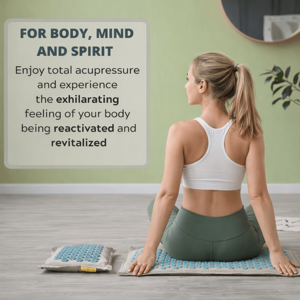 Linen Acupuncture mat and pillow set - The Vital Earth