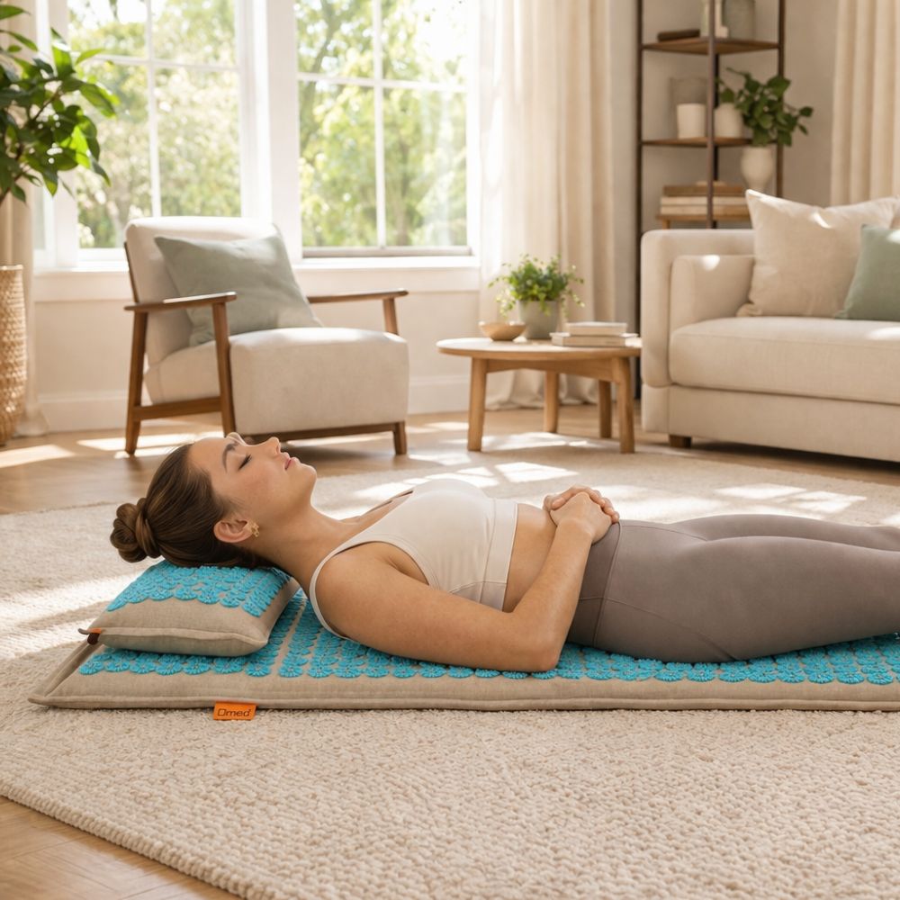 Linen Acupuncture mat and pillow set - The Vital Earth