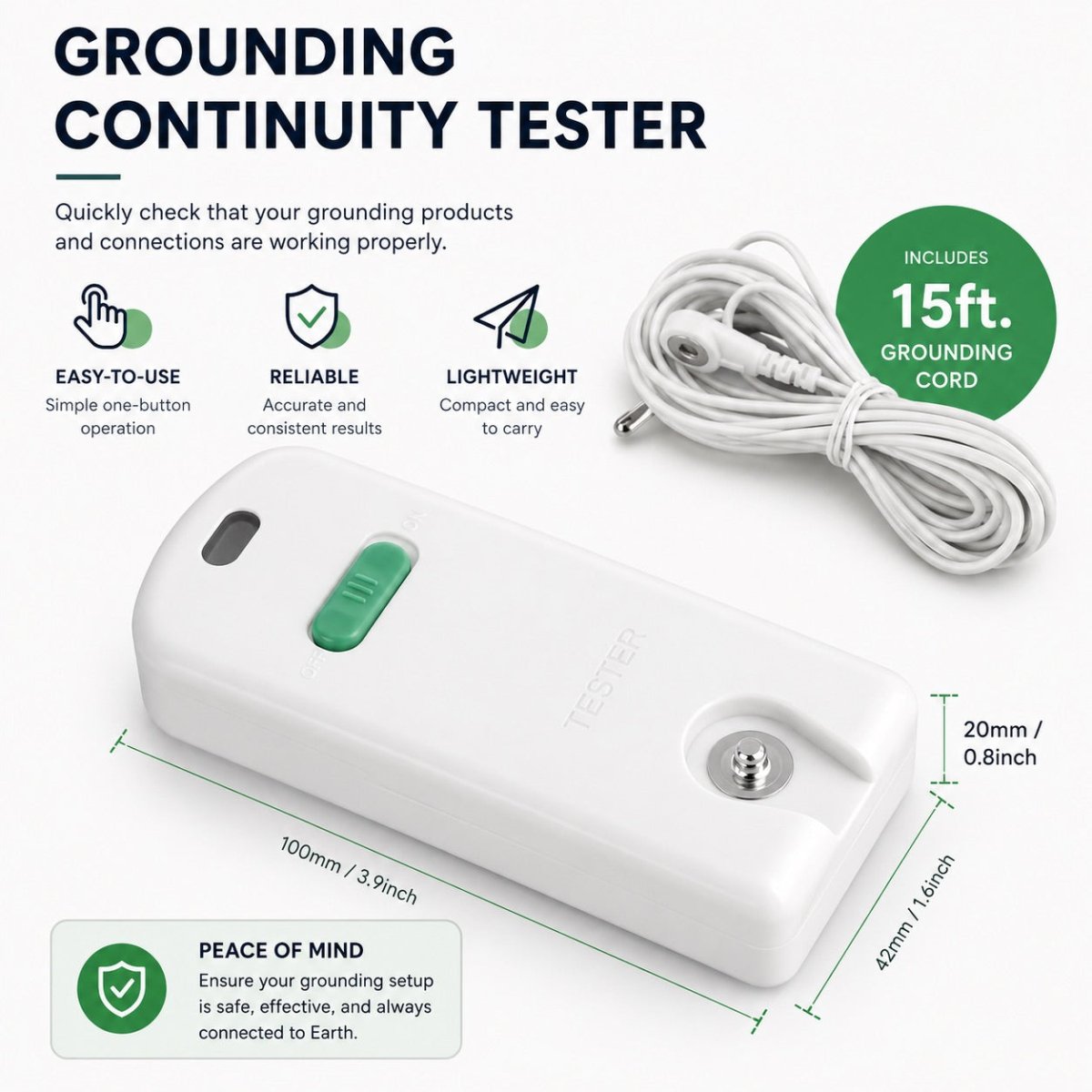 Grounding Continuity Tester – Grounding Product Tester - Fast Safety Check - The Vital Earth