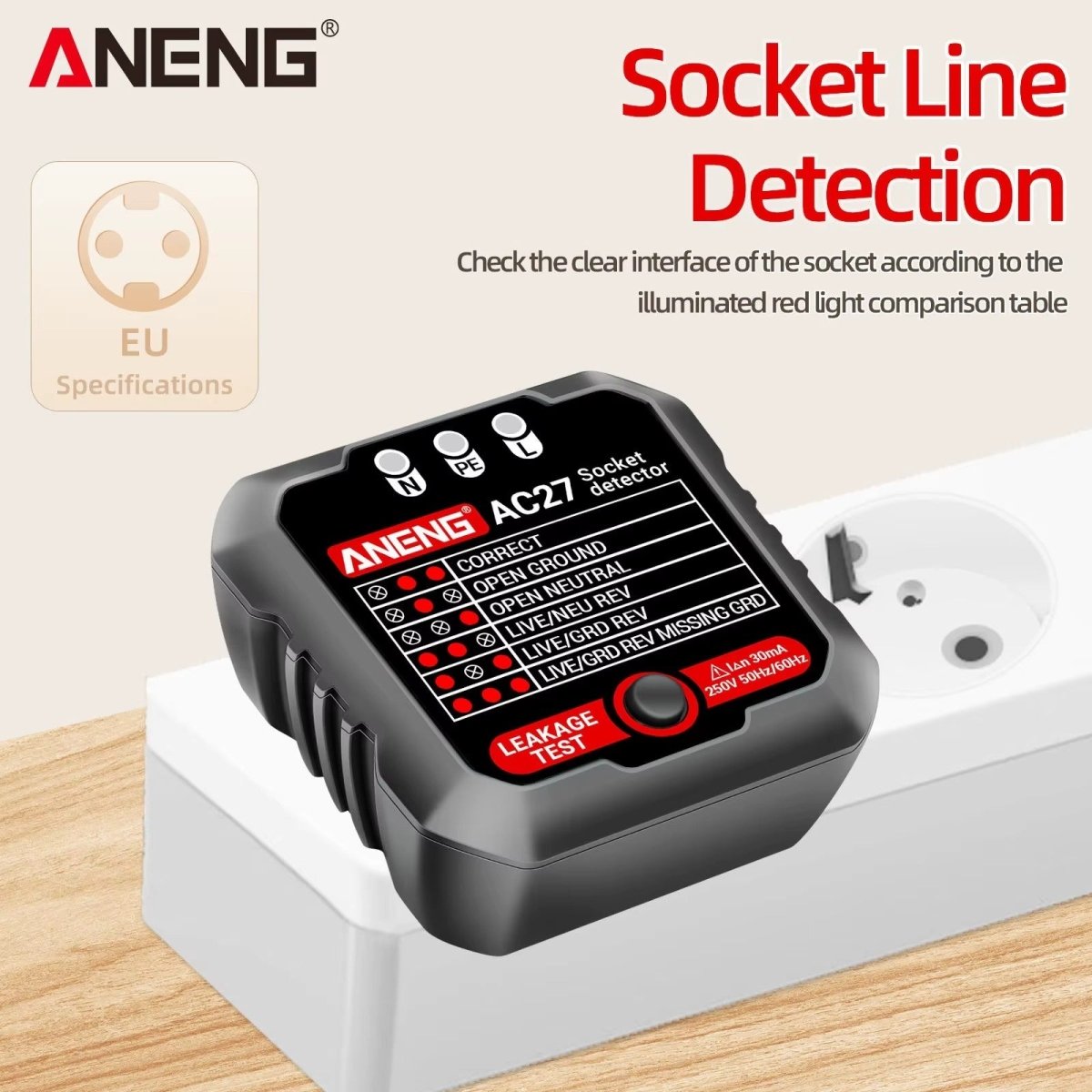 Plug Socket Safety Tester – Instantly Check Wiring & Grounding - TheVitalEarth