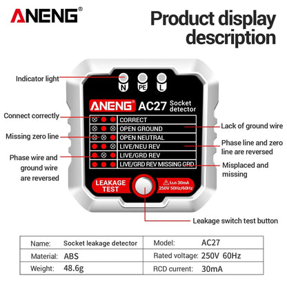Plug Socket Safety Tester – Instantly Check Wiring & Grounding - TheVitalEarth
