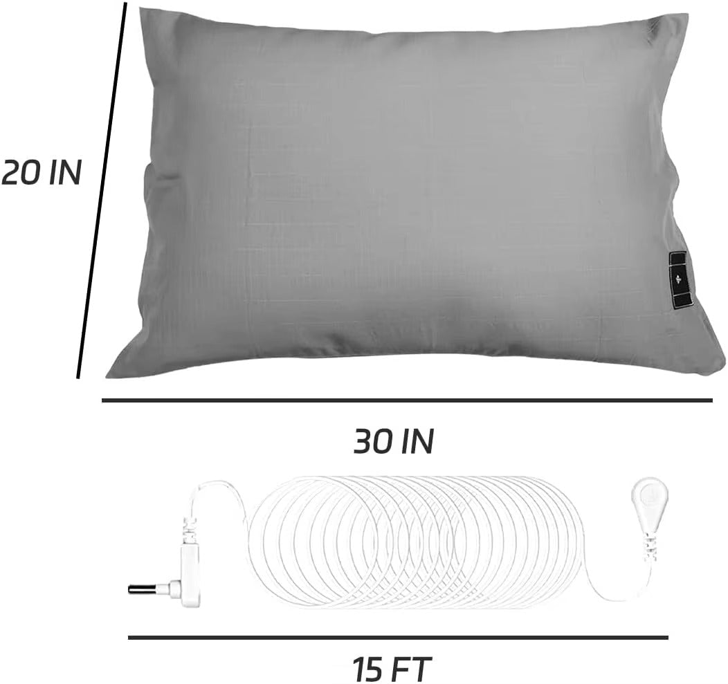 Soft Cotton Grounding Pillowcase - Grey or White