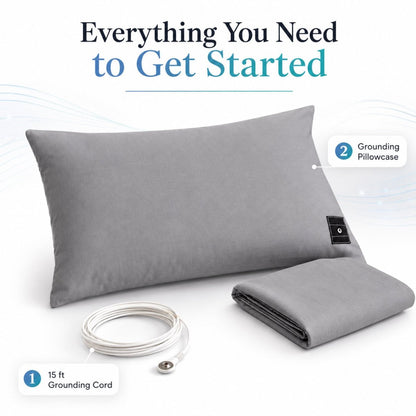 Soft Cotton Grounding Pillowcase - Grey or White