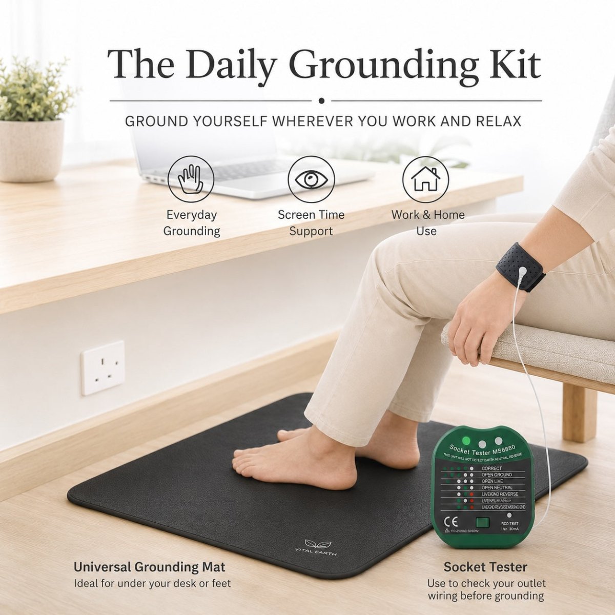 The Daily Grounding Kit - Calm & Stress Relief Kit - Earthing Bundle - The Vital Earth