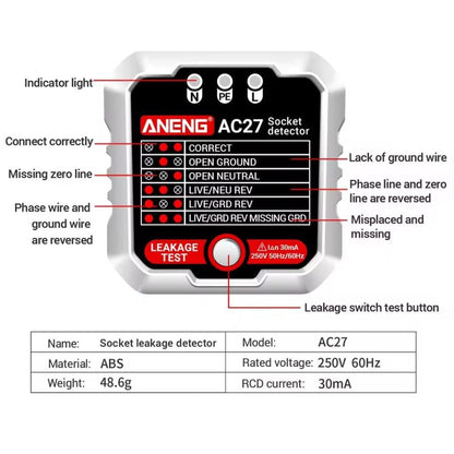 Plug Socket Tester for Grounding Products- TheVitalEarth
