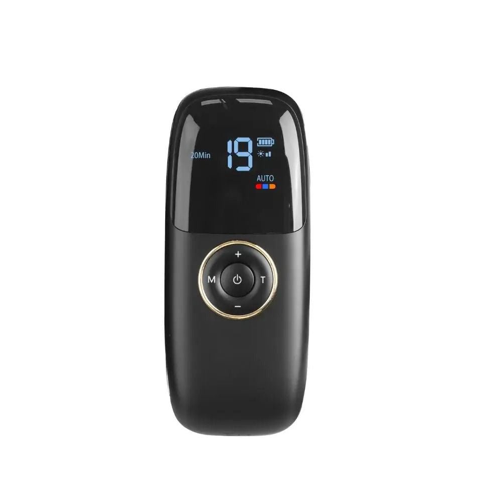 An LED light therapy face mask remote control